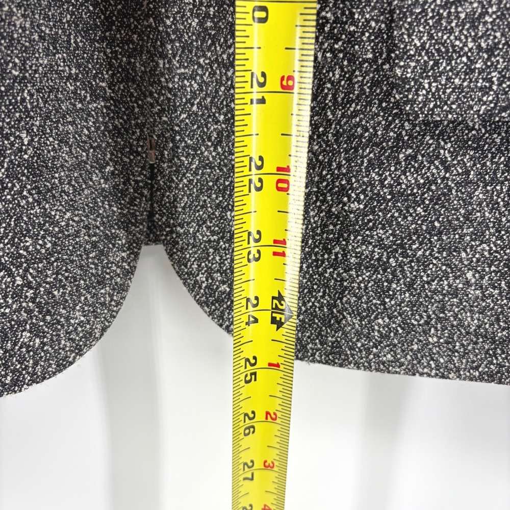 Sag Harbor Womens Black White Salt Pepper Zip Front Jacket Blazer Size 14 - Picture 6 of 8